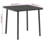 vidaXL 3-tlg. Bistro-Set Stahl Dunkelgrau vidaXL 3-tlg. Bistro-Set Stahl Dunkelgrau