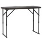 vidaXL 3-tlg. Bistro-Set Klappbar HDPE Braun Rattanoptik vidaXL 3-tlg. Bistro-Set Klappbar HDPE Braun Rattanoptik