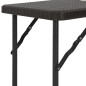 vidaXL 3-tlg. Bistro-Set Klappbar HDPE Braun Rattanoptik vidaXL 3-tlg. Bistro-Set Klappbar HDPE Braun Rattanoptik