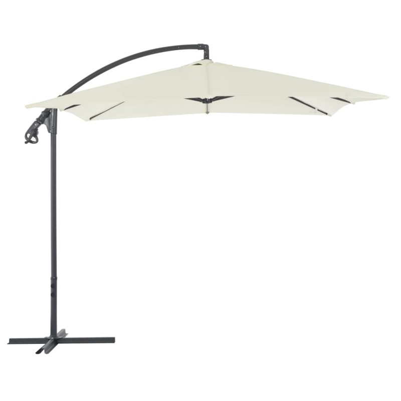 vidaXL Ampelschirm mit Stahlmast 250×250 cm Sandfarben vidaXL Ampelschirm mit Stahlmast 250×250 cm Sandfarben