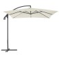 vidaXL Ampelschirm mit Stahlmast 250×250 cm Sandfarben vidaXL Ampelschirm mit Stahlmast 250×250 cm Sandfarben