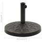 vidaXL Sonnenschirmfuß Rund 13 kg Bronze Polyharz vidaXL Sonnenschirmfuß Rund 13 kg Bronze Polyharz