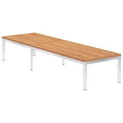 vidaXL Sonnenliege Massivholz Teak und Edelstahl