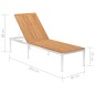 vidaXL Sonnenliege Massivholz Teak und Edelstahl vidaXL Sonnenliege Massivholz Teak und Edelstahl