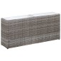 Garten-Hochbeet mit 2 Töpfen 90 x 20 x 40 cm Poly Rattan Grau Garten-Hochbeet mit 2 Töpfen 90 x 20 x 40 cm Poly Rattan Grau