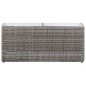 Garten-Hochbeet mit 2 Töpfen 90 x 20 x 40 cm Poly Rattan Grau Garten-Hochbeet mit 2 Töpfen 90 x 20 x 40 cm Poly Rattan Grau