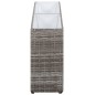 Garten-Hochbeet mit 2 Töpfen 90 x 20 x 40 cm Poly Rattan Grau Garten-Hochbeet mit 2 Töpfen 90 x 20 x 40 cm Poly Rattan Grau