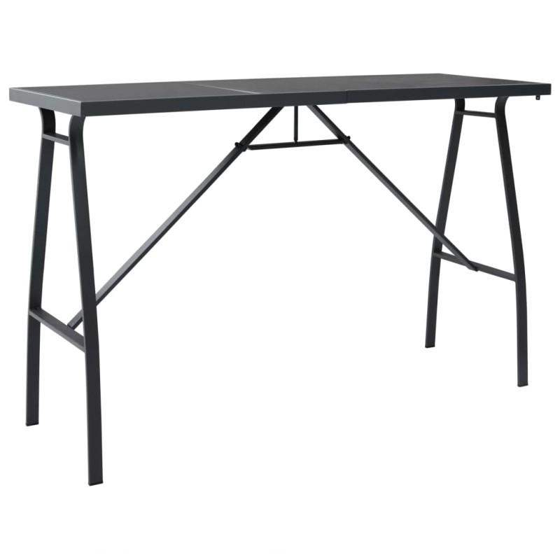 vidaXL Garten-Bartisch Schwarz 180×60×110 cm Hartglas vidaXL Garten-Bartisch Schwarz 180×60×110 cm Hartglas