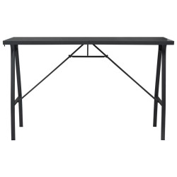 vidaXL Garten-Bartisch Schwarz 180×60×110 cm Hartglas