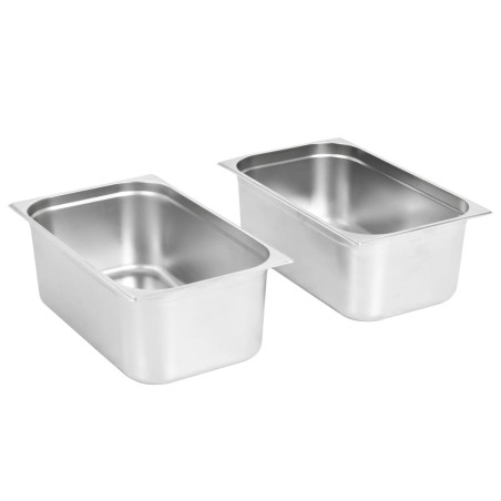 vidaXL Gastronormbehälter 2 Stk. GN 1/1 200 mm Edelstahl 