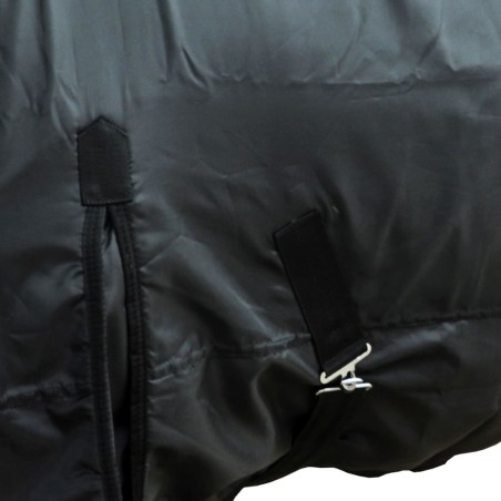 Fleecedecke Pferdedecke doppelschichtig + Kreuzbegurtung 125cm schwarz