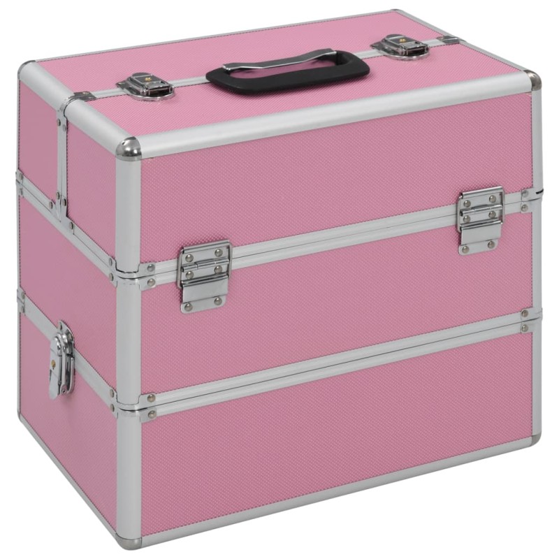 vidaXL Kosmetikkoffer 37x24x35 cm Rosa Aluminium vidaXL Kosmetikkoffer 37x24x35 cm Rosa Aluminium