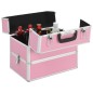 vidaXL Kosmetikkoffer 37x24x35 cm Rosa Aluminium vidaXL Kosmetikkoffer 37x24x35 cm Rosa Aluminium