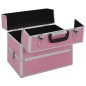 vidaXL Kosmetikkoffer 37x24x35 cm Rosa Aluminium vidaXL Kosmetikkoffer 37x24x35 cm Rosa Aluminium