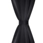 Verdunkelungs-Vorhänge mit Metallringen 135 x 245 cm Schwarz blackout Verdunkelungs-Vorhänge mit Metallringen 135 x 245 cm Schwarz blackout