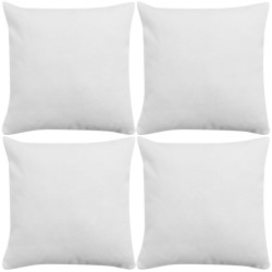 vidaXL Kissenbezüge 4 Stk. Leinenoptik Weiß 40x40 cm