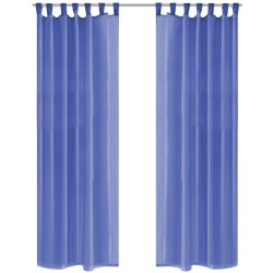 vidaXL Voile-Gardinen 2 Stk. 140 x 175 cm Königsblau