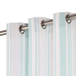 vidaXL Vorhänge mit Metallösen 2 Stk Baumwolle 140x225cm Blau Streifen