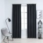 vidaXL Verdunkelungsvorhänge mit Haken 2 Stk. Anthrazit 140x175 cm vidaXL Verdunkelungsvorhänge mit Haken 2 Stk. Anthrazit 140x175 cm