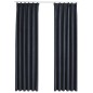 vidaXL Verdunkelungsvorhänge mit Haken 2 Stk. Anthrazit 140x175 cm vidaXL Verdunkelungsvorhänge mit Haken 2 Stk. Anthrazit 140x175 cm