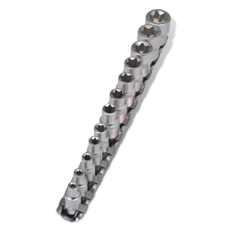 Torx Stern Socket Set 12 Stück mit Clip-Streifen Torx Stern Socket Set 12 Stück mit Clip-Streifen