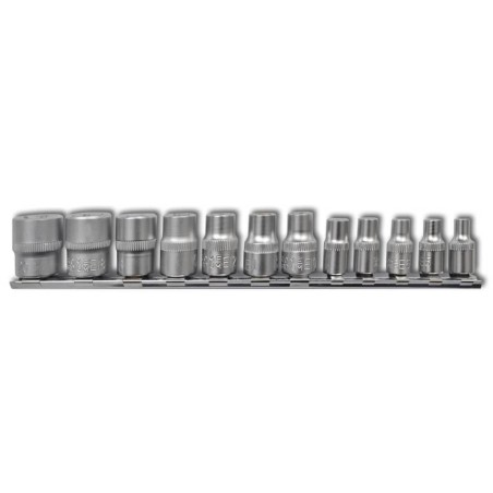 Torx Stern Socket Set 12 Stück mit Clip-Streifen