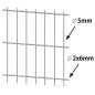 vidaXL Doppelstabmatte 2,008x0,83 m Silbern vidaXL Doppelstabmatte 2,008x0,83 m Silbern