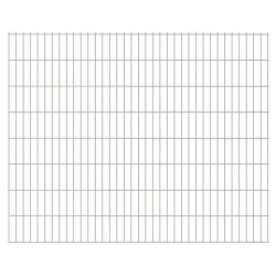vidaXL Doppelstabmatte 2,008x1,63 m Silbern