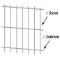 vidaXL Doppelstabmatte 2,008x1,63 m Silbern vidaXL Doppelstabmatte 2,008x1,63 m Silbern