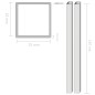vidaXL Edelstahlrohre 2 Stk. Quadrat Kastenprofil V2A 2m 25x25x1,9mm vidaXL Edelstahlrohre 2 Stk. Quadrat Kastenprofil V2A 2m 25x25x1,9mm