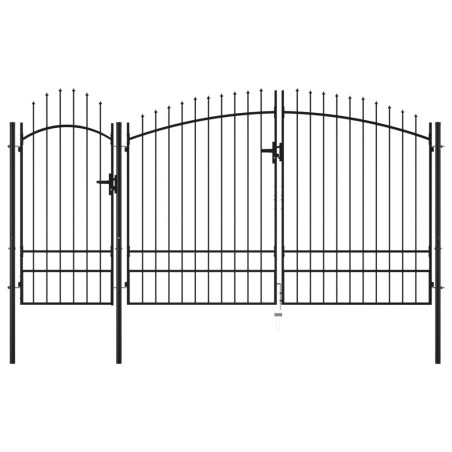 vidaXL Gartentor Stahl 2,45x4 m Schwarz