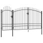 vidaXL Gartentor Stahl 2,45x4 m Schwarz vidaXL Gartentor Stahl 2,45x4 m Schwarz