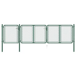 vidaXL Gartentor Stahl 100x395 cm Grün