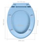 vidaXL Toilettensitz mit Absenkautomatik Quick-Release Blau Oval vidaXL Toilettensitz mit Absenkautomatik Quick-Release Blau Oval