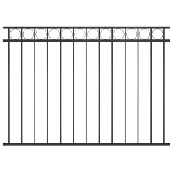 vidaXL Zaunfeld Stahl 1,7x1,2 m Schwarz