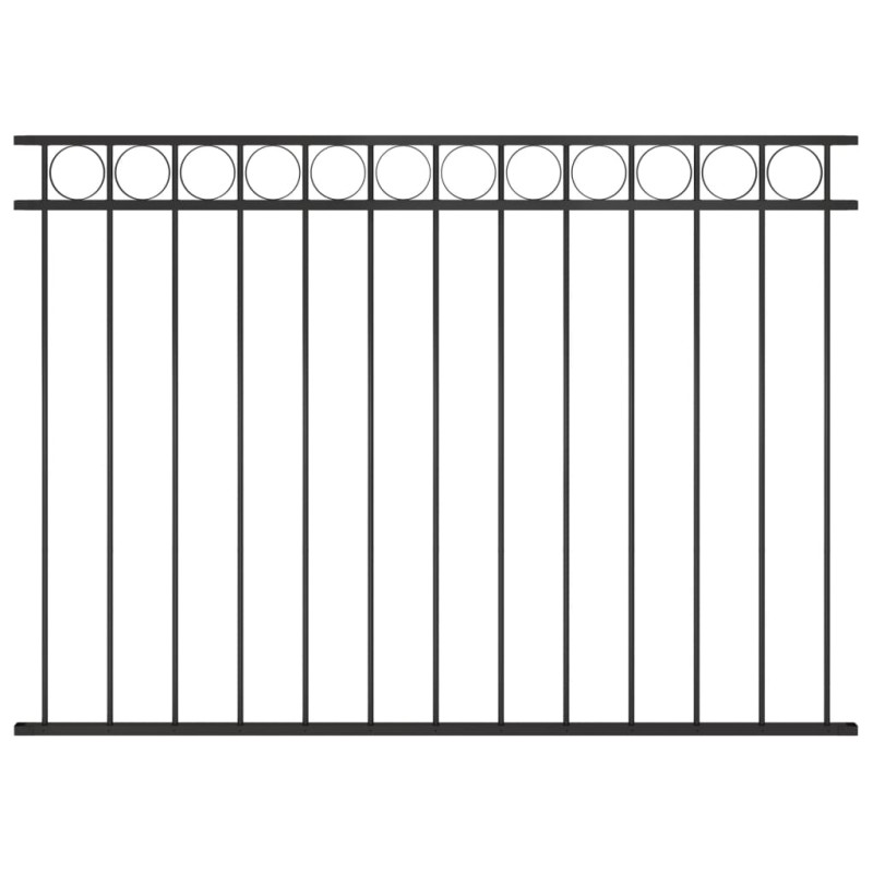 vidaXL Zaunfeld Stahl 1,7x1,2 m Schwarz vidaXL Zaunfeld Stahl 1,7x1,2 m Schwarz