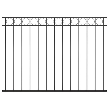 vidaXL Zaunfeld Stahl 1,7x1,2 m Schwarz