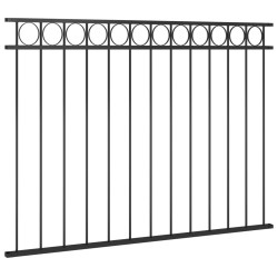 vidaXL Zaunfeld Stahl 1,7x1,2 m Schwarz