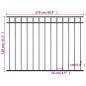 vidaXL Zaunfeld Stahl 1,7x1,2 m Schwarz vidaXL Zaunfeld Stahl 1,7x1,2 m Schwarz