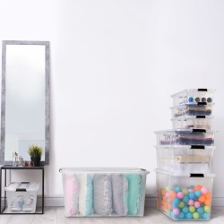 vidaXL Aufbewahrungsboxen mit Deckeln 5 Stk. Transparent 7 L