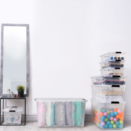 vidaXL Aufbewahrungsboxen mit Deckeln 5 Stk. Transparent 7 L