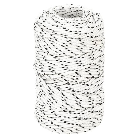 vidaXL Bootsseil Geflochten Weiß 2 mmx500 m Polyester