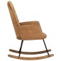 vidaXL Schaukelstuhl Braun Vintage Canvas vidaXL Schaukelstuhl Braun Vintage Canvas