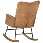 vidaXL Schaukelstuhl Braun Vintage Canvas vidaXL Schaukelstuhl Braun Vintage Canvas