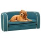 vidaXL Hundesofa Klappbar Türkis 76x71x30 cm Leinen Waschbares Kissen vidaXL Hundesofa Klappbar Türkis 76x71x30 cm Leinen Waschbares Kissen