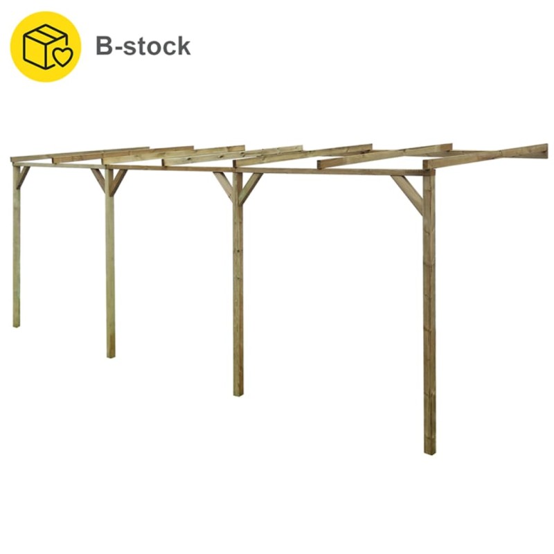 vidaXL Anlehn-Pergola B-Ware 2x6x2,2 m Massivholz Kiefer Imprägniert vidaXL Anlehn-Pergola B-Ware 2x6x2,2 m Massivholz Kiefer Imprägniert