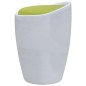 vidaXL Hocker Weiß und Grün Kunstleder vidaXL Hocker Weiß und Grün Kunstleder