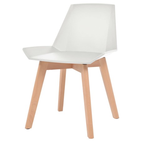 vidaXL Esszimmerstühle 4 Stk. Weiß Kunststoff