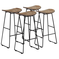 vidaXL Barhocker 4 Stk. Altholz Teak