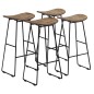 vidaXL Barhocker 4 Stk. Altholz Teak vidaXL Barhocker 4 Stk. Altholz Teak